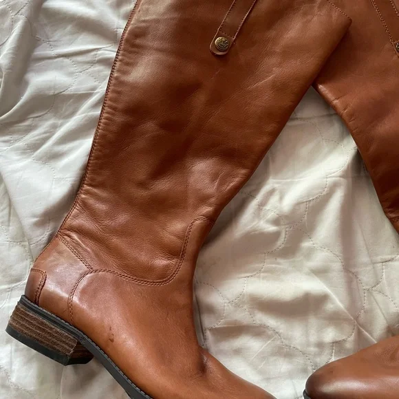 Women's Brown Leather Boots - Picture 2 of 8